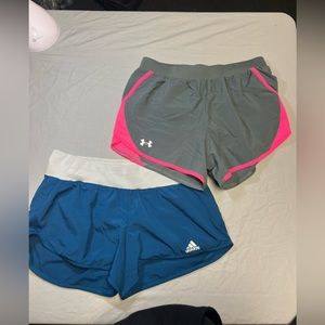 Womens Athletic Under Amour and Adidas Shorts